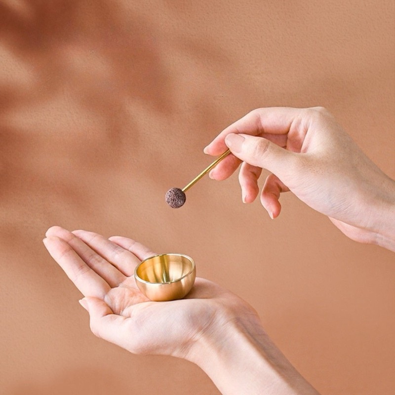 Song With Musical Instrument - Mini Singing Bowl Handmade Copper Bowl