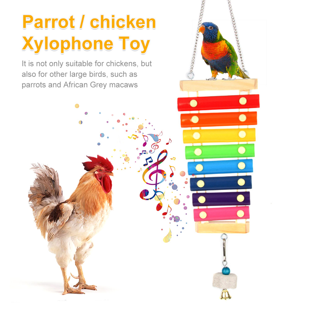 Musical Instrument Harmonium - Bird Chicken Xylophone Toy Wooden Suspensible