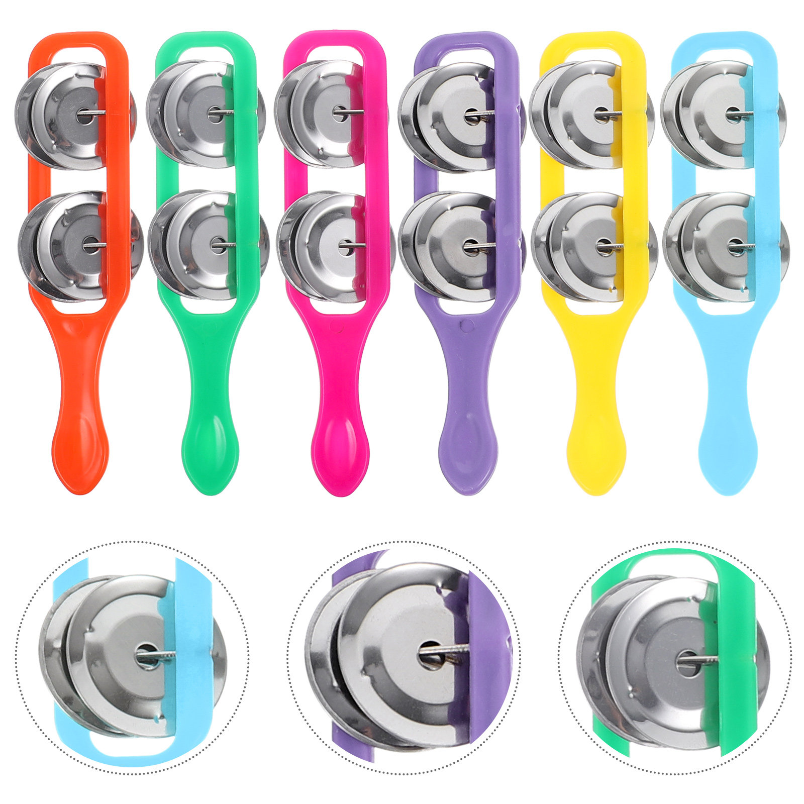 A Musical Instrument You Shake - 18Pcs Handheld Shaking Bell Colorful Party