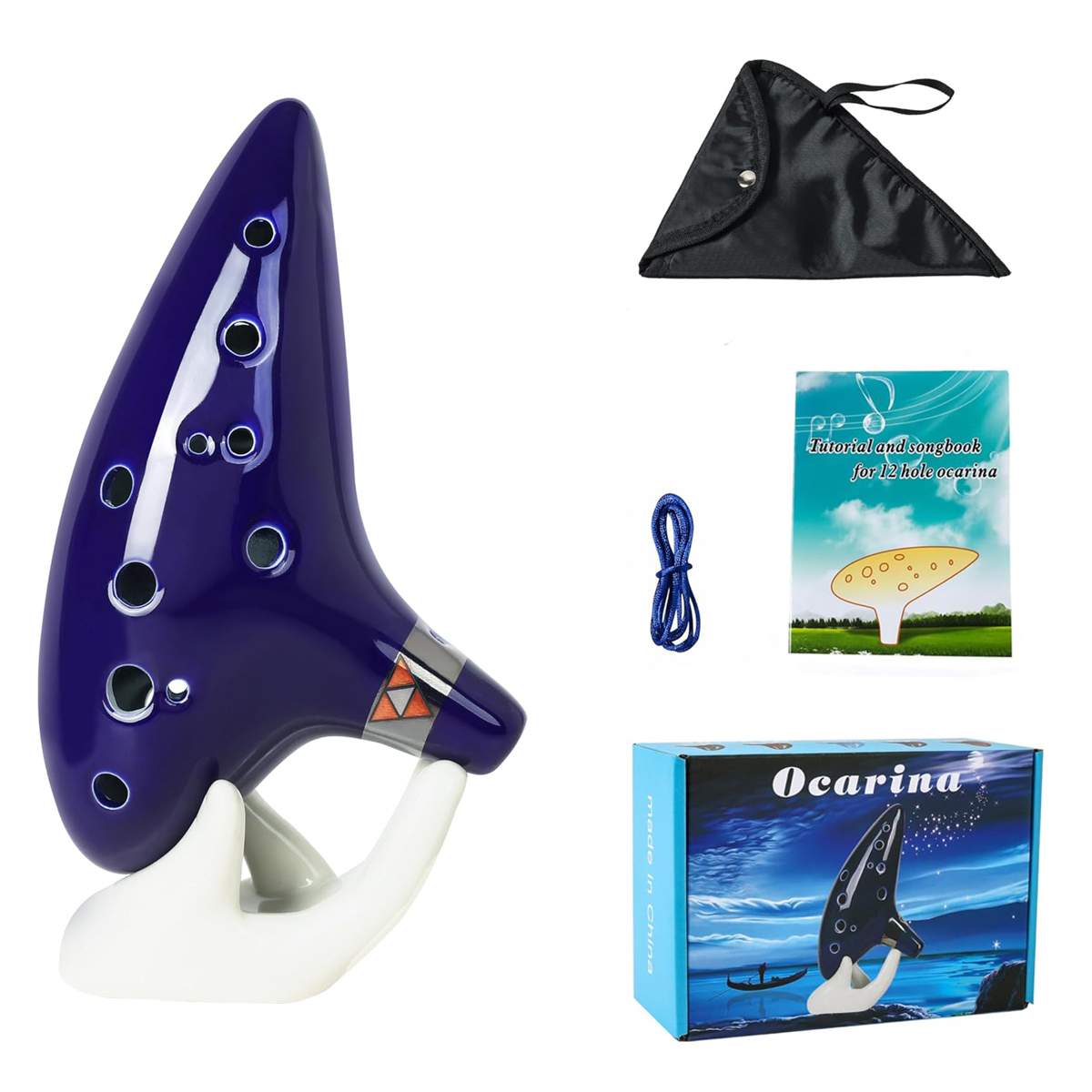 Song With Musical Instrument - New 12-Tone Alto C Ceramic Ocarina,