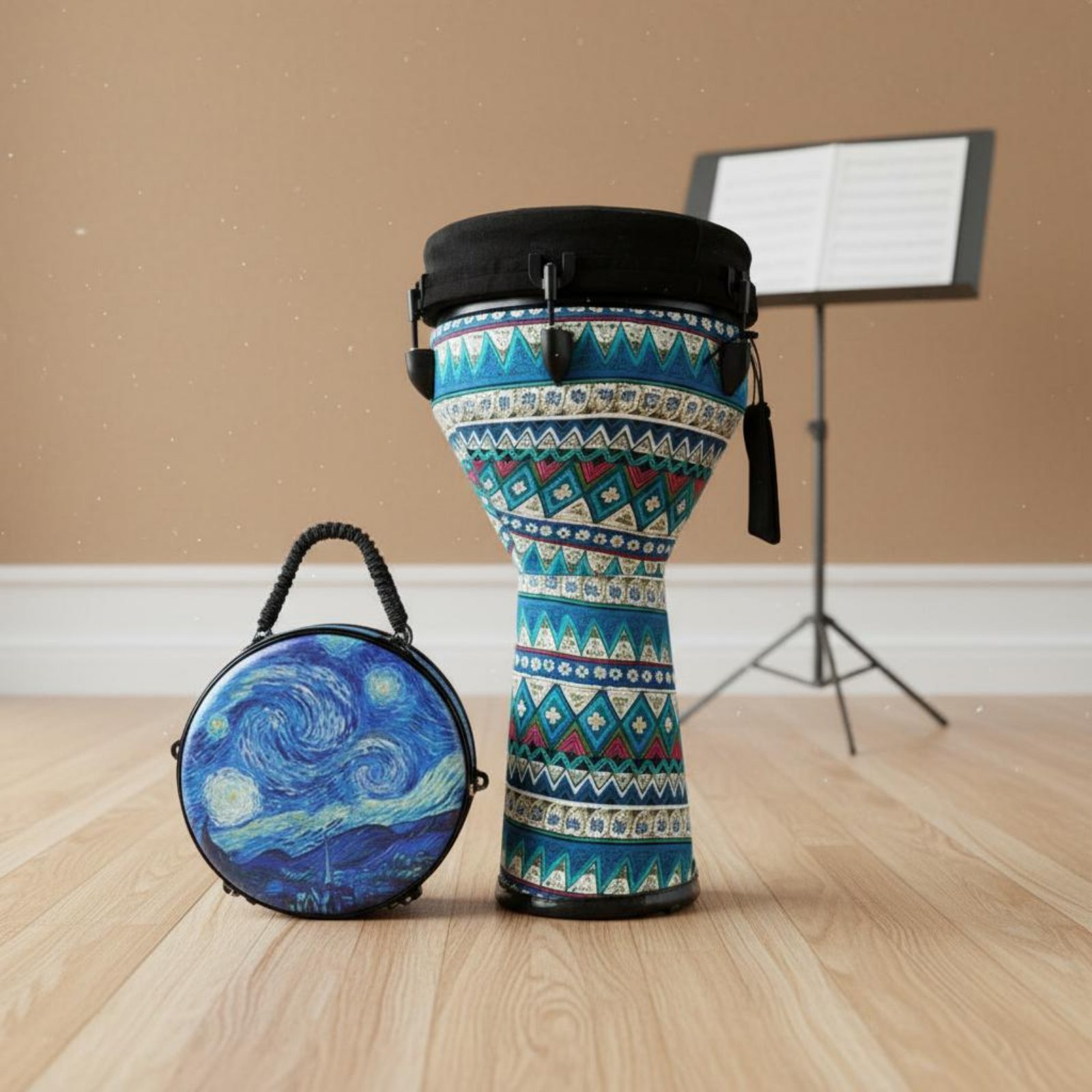 Djembe Hand Drum - African Djembe Drum Includes Carry Bag