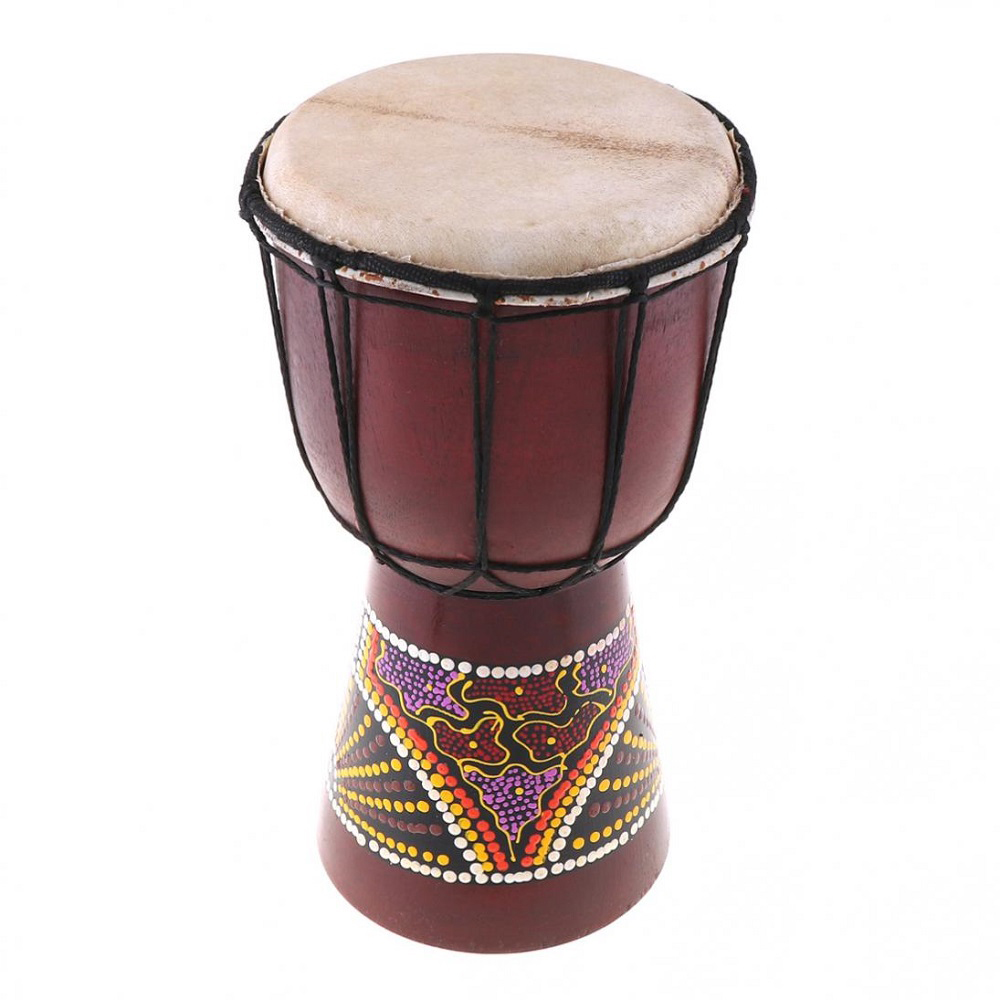Djembe Hand Drum - 6 inch African Djembe Drum Hand-Carved