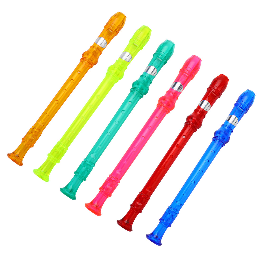 Soprano Recorder Plastic - 8-Hole Translucent Descant Recorder for Kids,