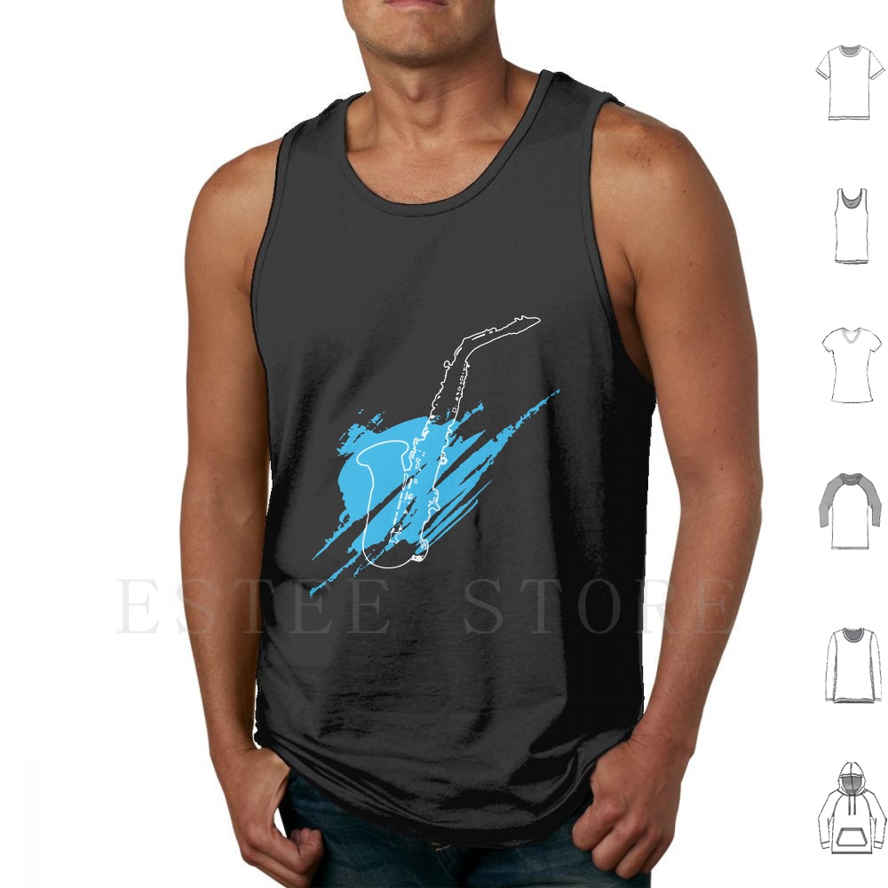 Song With Musical Instrument - Silhouette Of The Saxophone Tank Tops