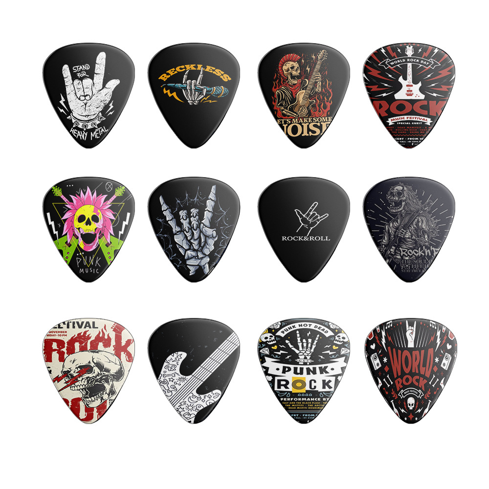 Musical Instrument Organ - 12 Pieces Guitar Picks 0.46mm 0.71mm