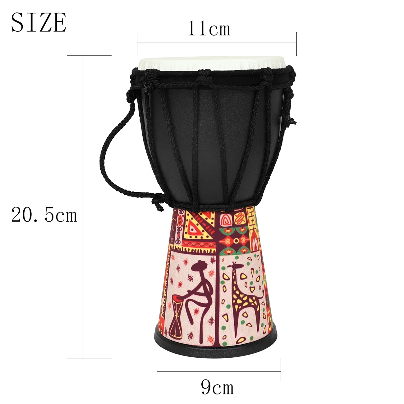 4-Inch African Drum Handmade T - Djembe Hand Drum recension och pris