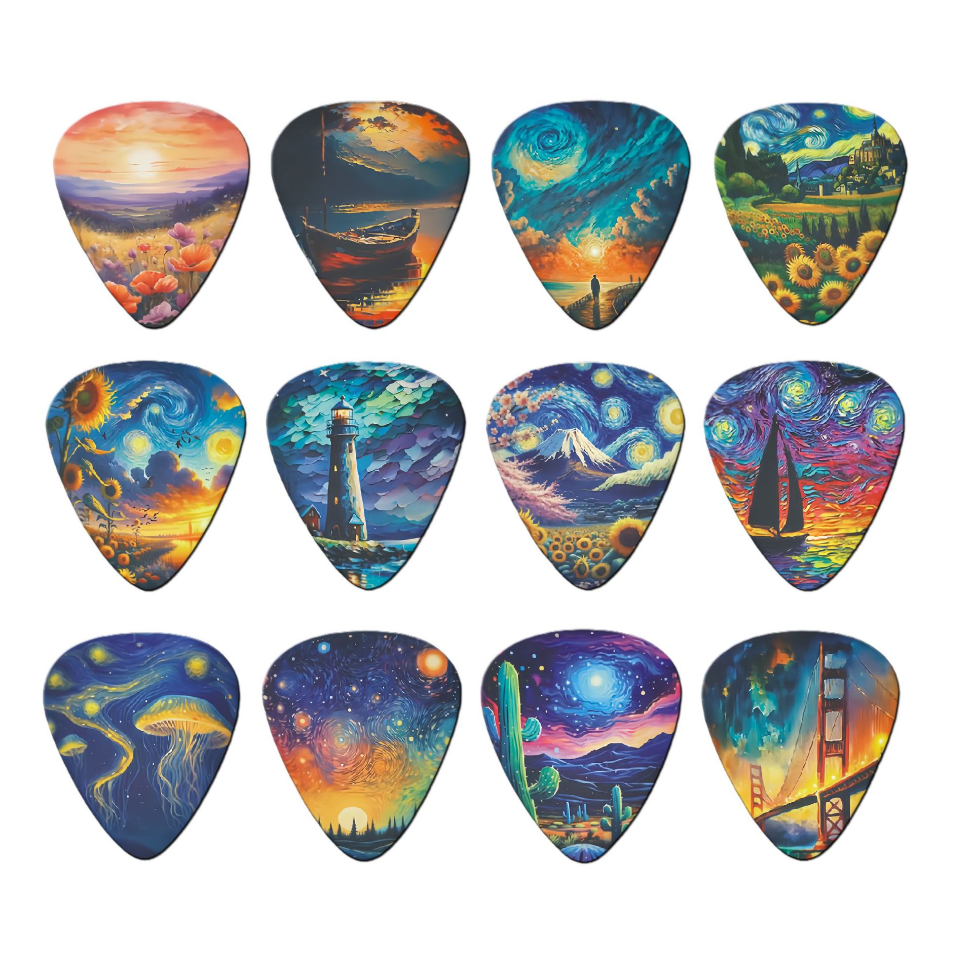 12 Pieces Guitar Picks 0.46mm  - Musical Instrument Organ recension och pris