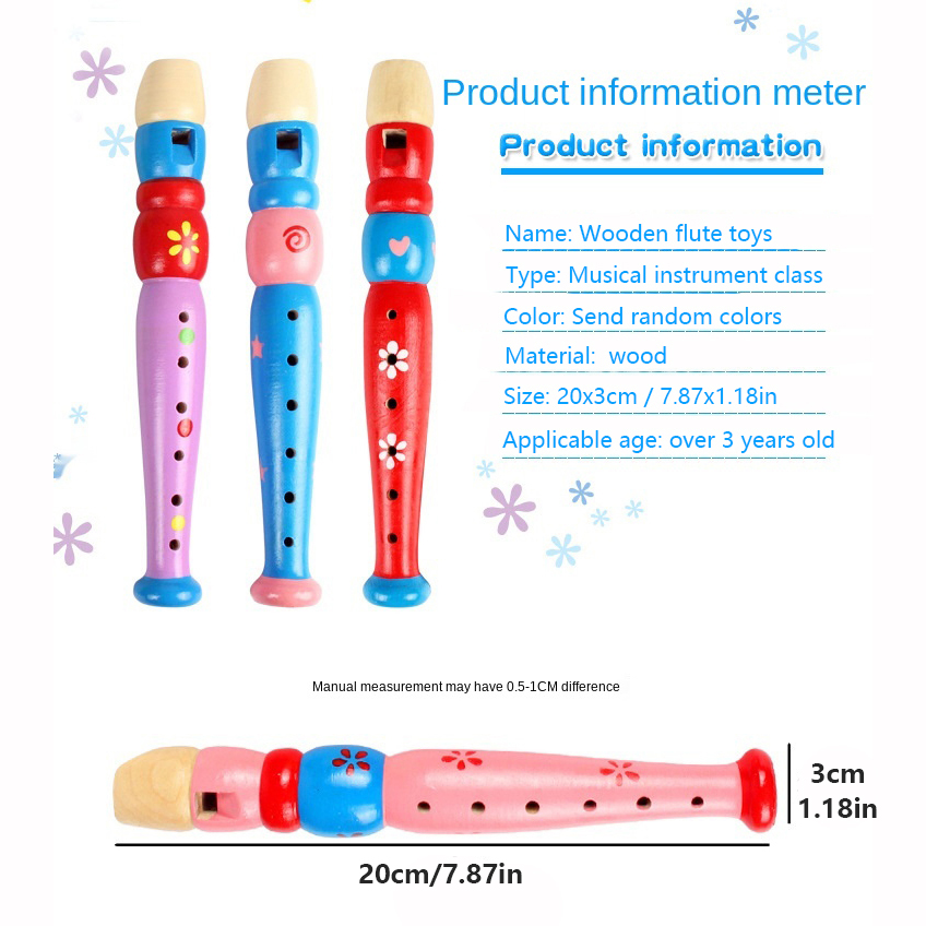 Hot Colorful Wooden Flute Musi - Musical Instrument Harmonium recension och pris