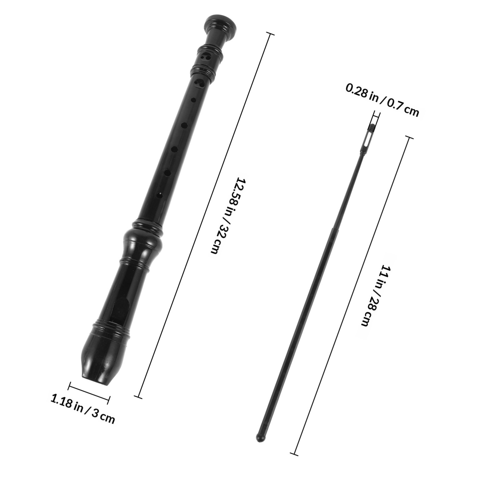 8 Hole Black Soprano Recorder  - Soprano Recorder Plastic recension och pris