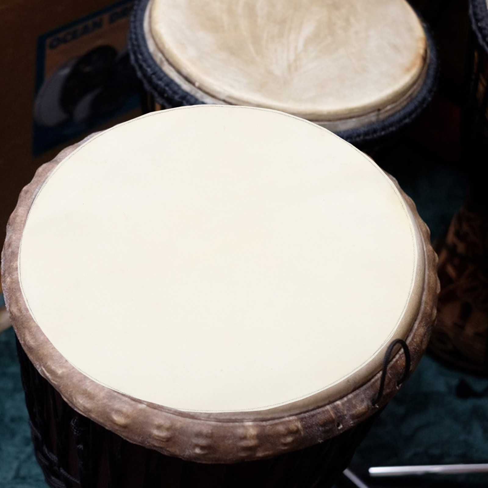 2Pcs Goatskin Drum Head 40Cm A - Djembe Hand Drum recension och pris