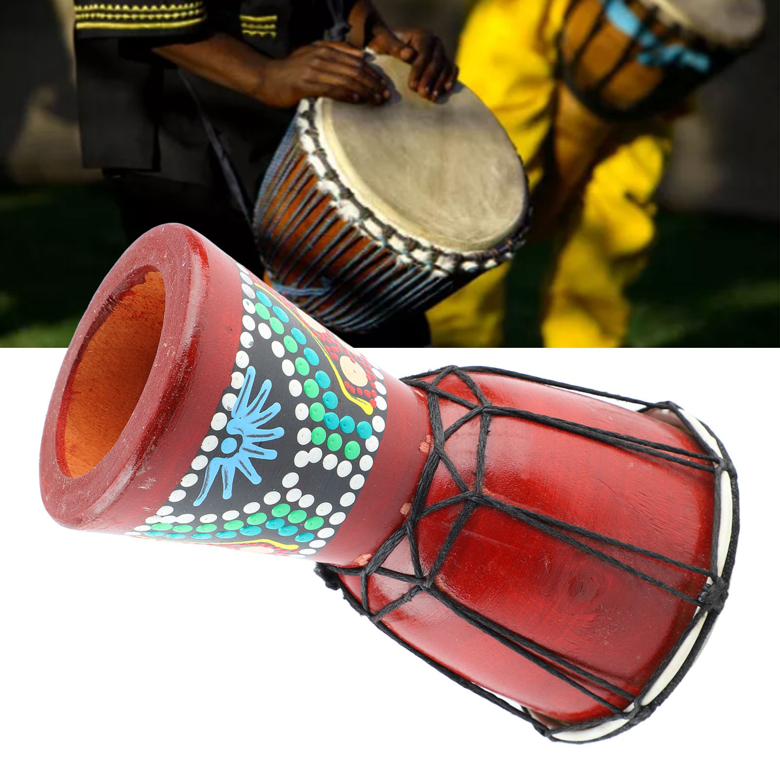 African Drum 5in Wooden Djembe - Djembe Hand Drum recension och pris