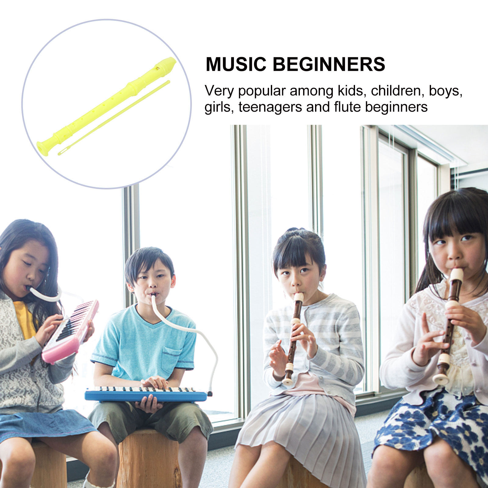 1Set Children Soprano Recorder - Soprano Recorder Plastic recension och pris