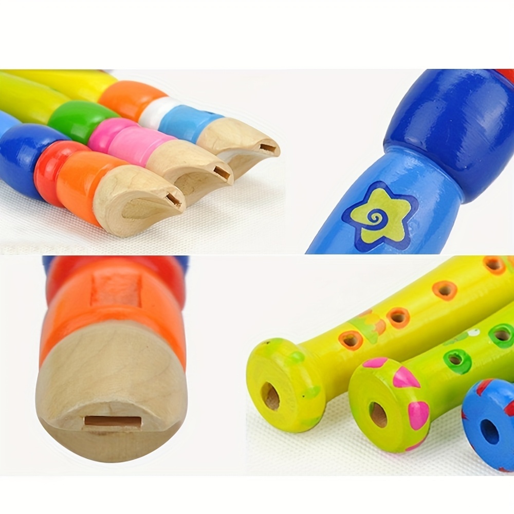 1pc Wooden Flute 6-Hole Colorf - Musical Instrument Piccolo recension och pris