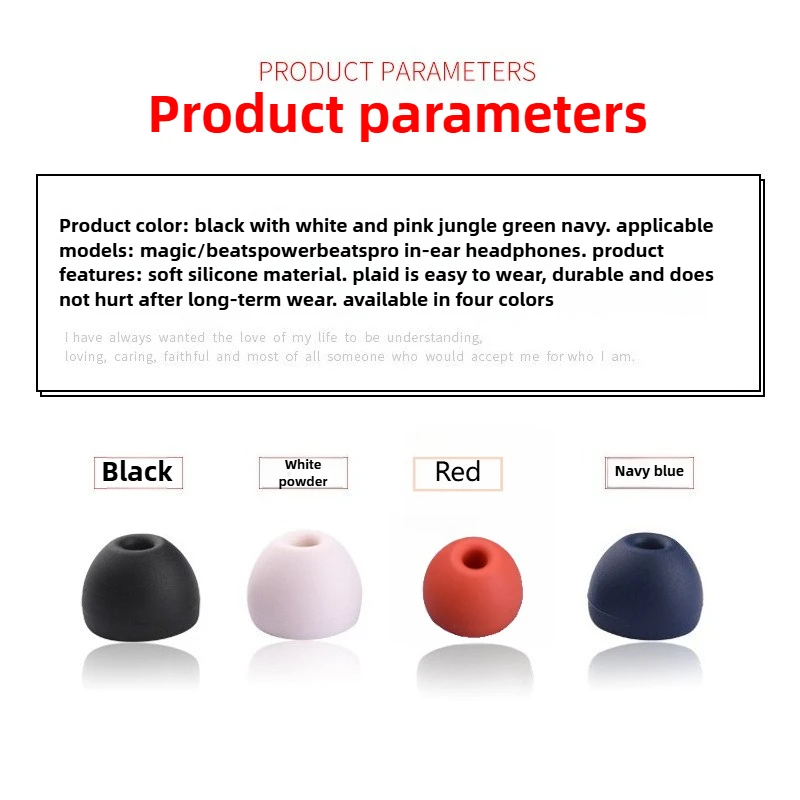4 - Pair Set of Soft Silicone  - Beats Headphone Powerbeats Pro recension och pris