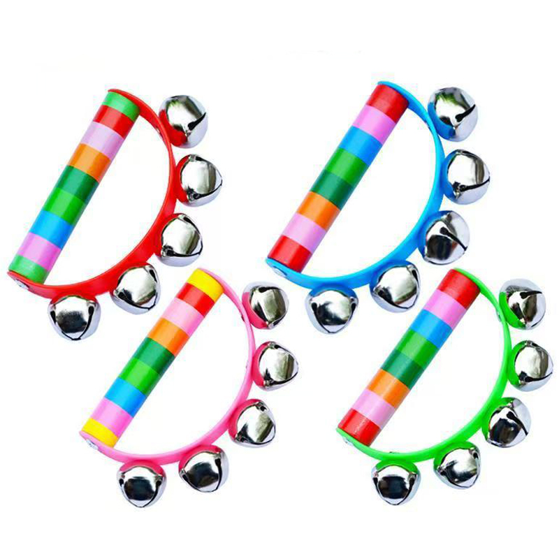 Rainbow Hand Jingle Bells Wood - A Musical Instrument You Shake recension och pris
