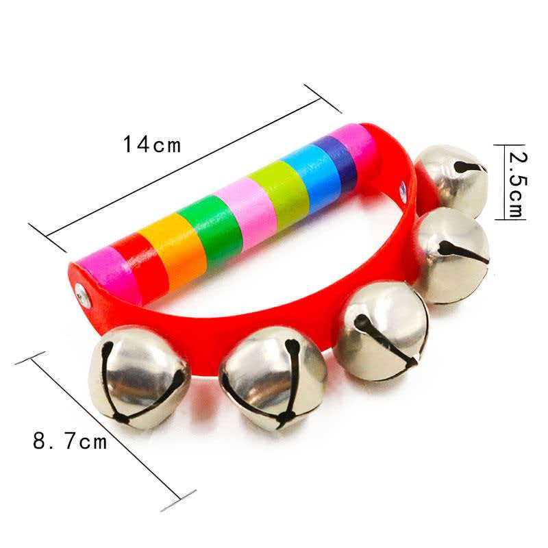 Rainbow Hand Jingle Bells Wood - A Musical Instrument You Shake recension och pris