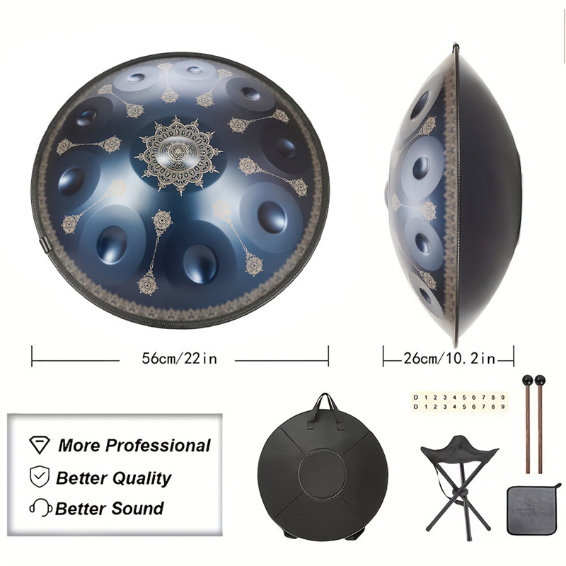 10 Notes Handpan Drum 22 Inch  - Tongue Drum Steel recension och pris