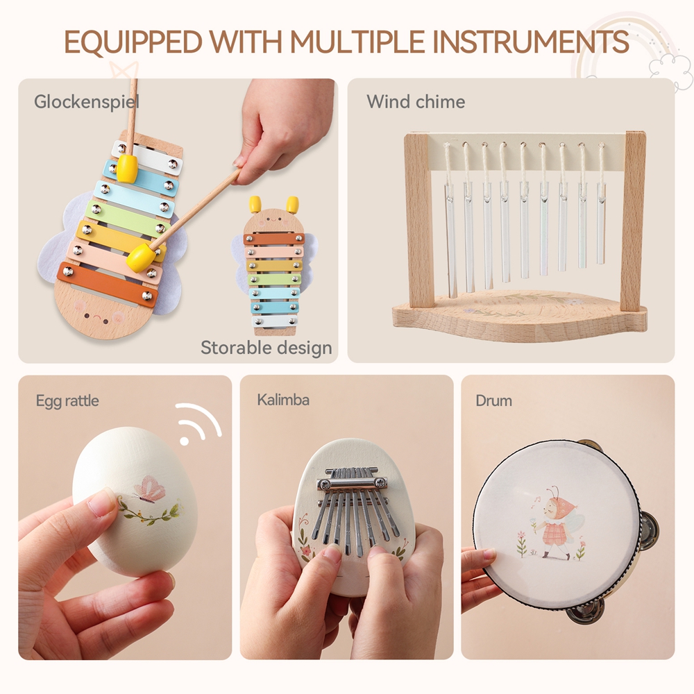 Music Toys Baby Wooden Montess - Musical Instrument Harmonium recension och pris