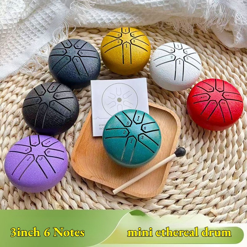 Mini 3 Inches 6 Notes Steel To - Tongue Drum Steel recension och pris