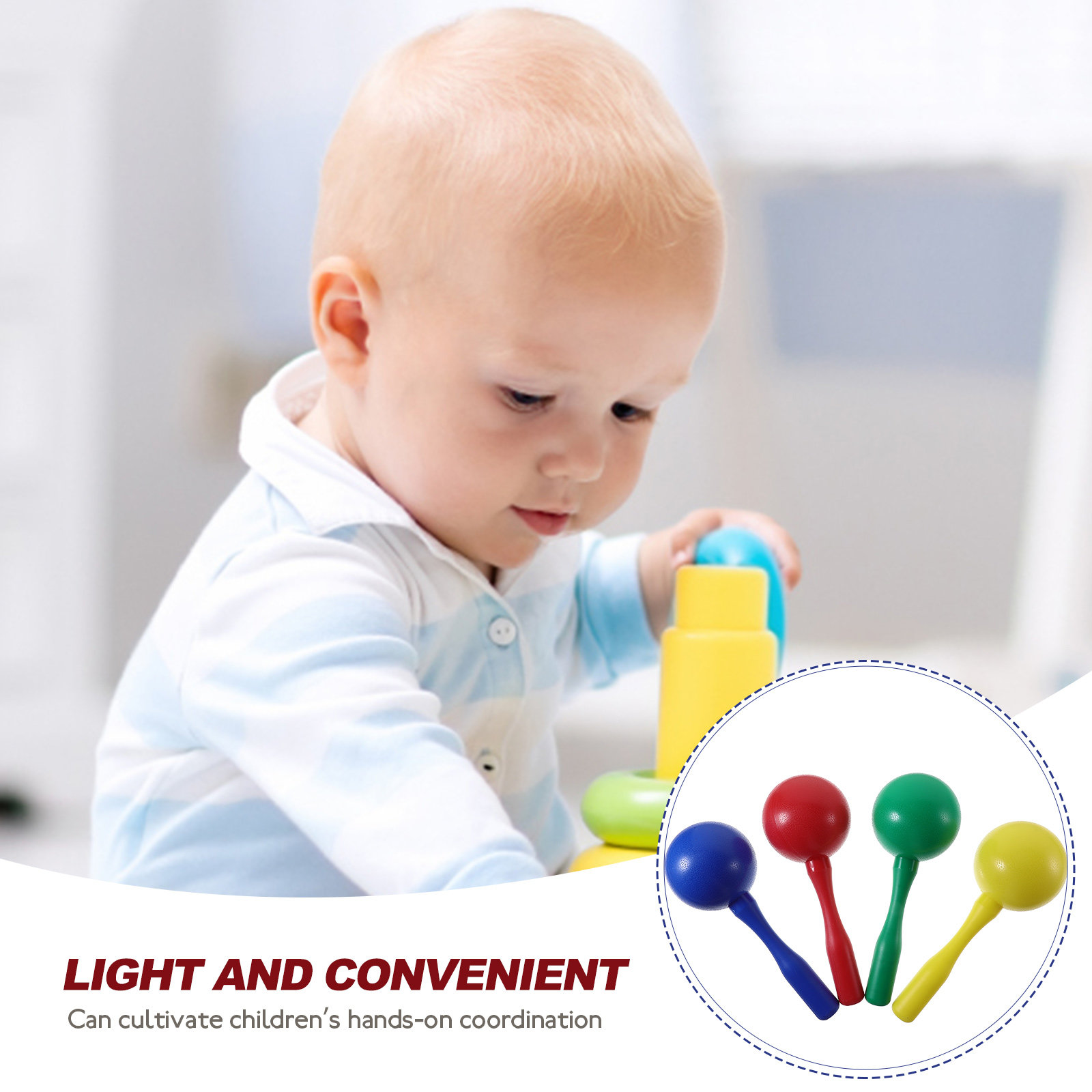 8Pcs Shaking Maracas Musical E - A Musical Instrument You Shake recension och pris
