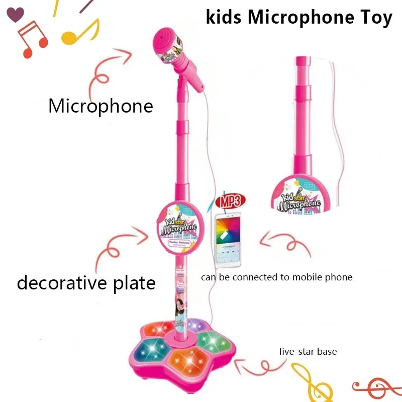 Kids Microphone with Stand Kar - Song With Musical Instrument recension och pris