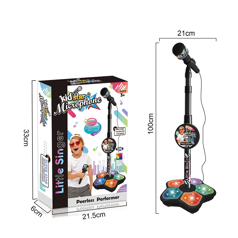 Kids Microphone with Stand Kar - Song With Musical Instrument recension och pris