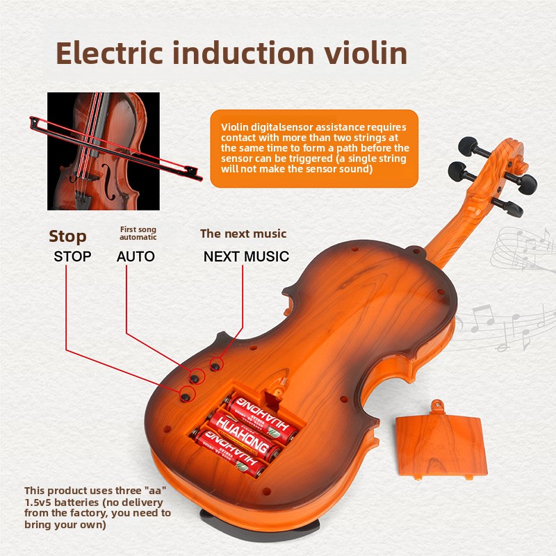 Acoustic Violin Toys Adjustabl - Musical Instrument Harmonium recension och pris