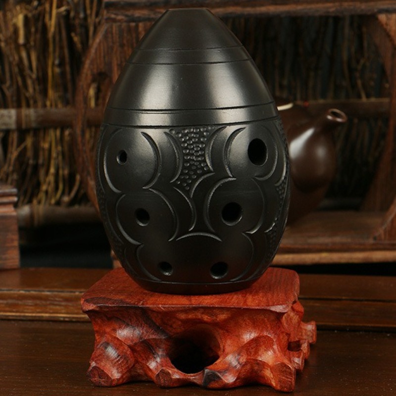 8 Holes Ocarina Black Portable - Musical Instrument Harmonium recension och pris